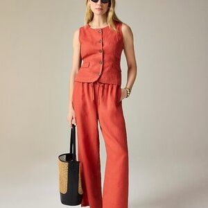 Jcrew Soleil linen pants in Red Sand
